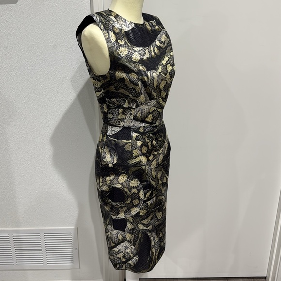 Lanvin Alber Elbaz 2012 Python Snake Sheen Sheath Silk Runway Dress - Size 38 - Picture 7 of 16